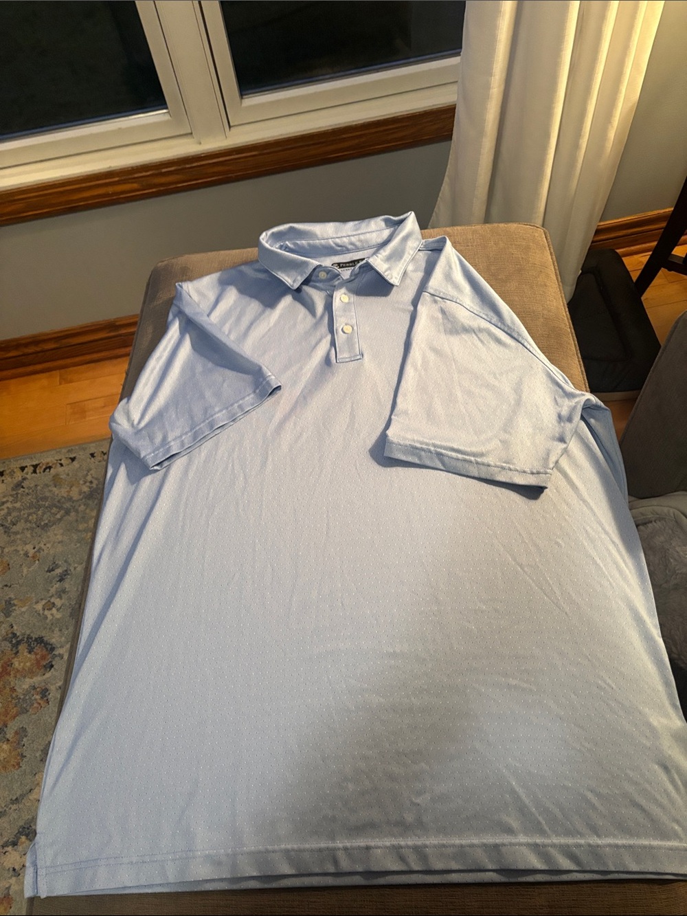 Pebble Beach Light Blue Men's Polo Shirt - Short Sleeve
